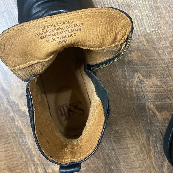 SOFFT BROOKDALE MOTO ANKLE BOOTIE IN BLACK SOFT SLOUCHED FULL GRAIN LEATHER - Picture 14 of 14